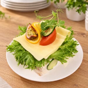 Vegetarisk smörgåstårtsbakelse